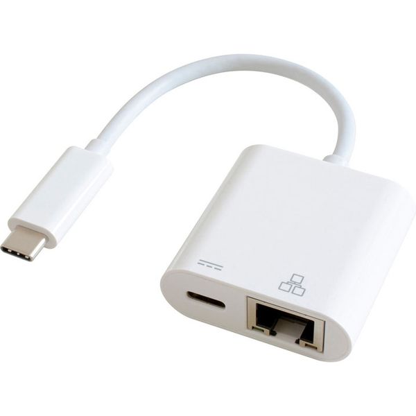 GOPPA ＵＳＢ　ＴｙｐｅーＣ　ＬＡＮ変換アダプター（ＰＤ充電対応）　ホワイト GP-CR45H/W 1個（直送品）