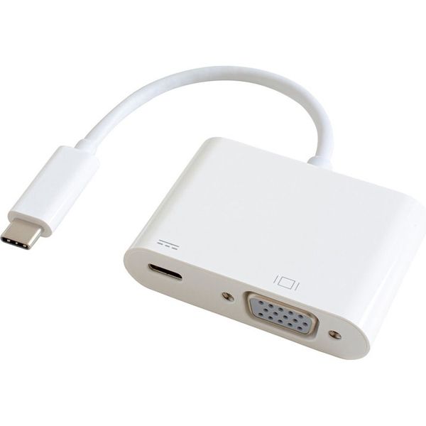 GOPPA USB TypeーC VGA変換アダプター(PD充電対応) ホワイト GP-CV15H/W 1個（直送品）