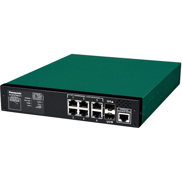 パナソニックEWネットワークス ＰｏＥ給電スイッチングハブ　ＧＡーＭＬ４ＴＷＰｏＥ＋＋ PN260496 1台（直送品）