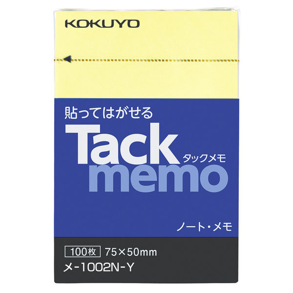 コクヨ タックメモ A8 タテ 75×50mm メ-1002N-Y 1セット（10冊）