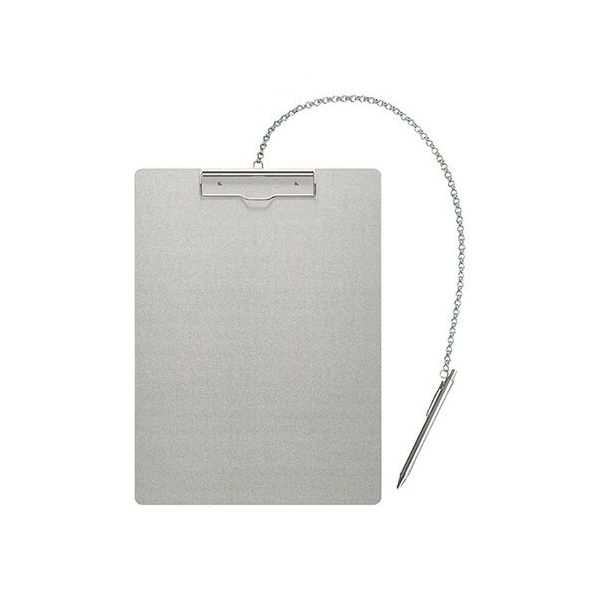 ナカキン アルミバインダー チェーン付き 縦 B4 AS-B4E-P 1枚 4-3095-02（直送品）