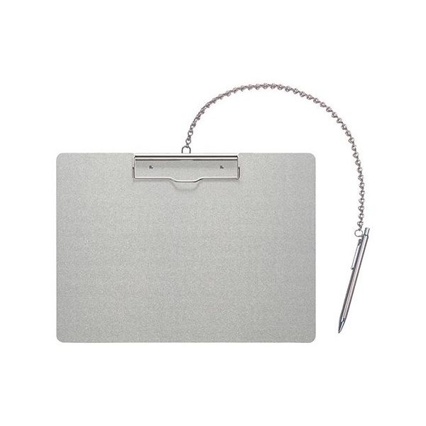 ナカキン アルミバインダー チェーン付き 横 A4 AS-A4S-P 1枚 4-3095-04（直送品）