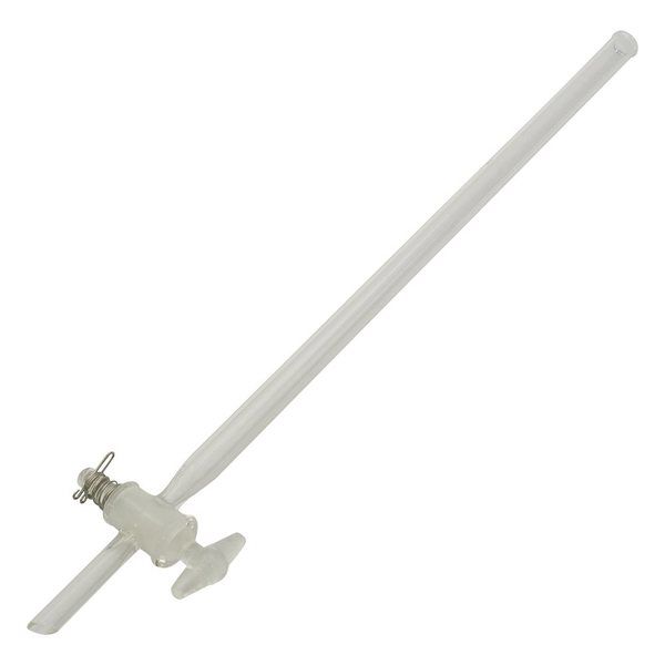 アズワン クロマトグラフ管(摺合無し) ガラスコックタイプ φ10mm CHG-10 1個 4-2665-01（直送品）