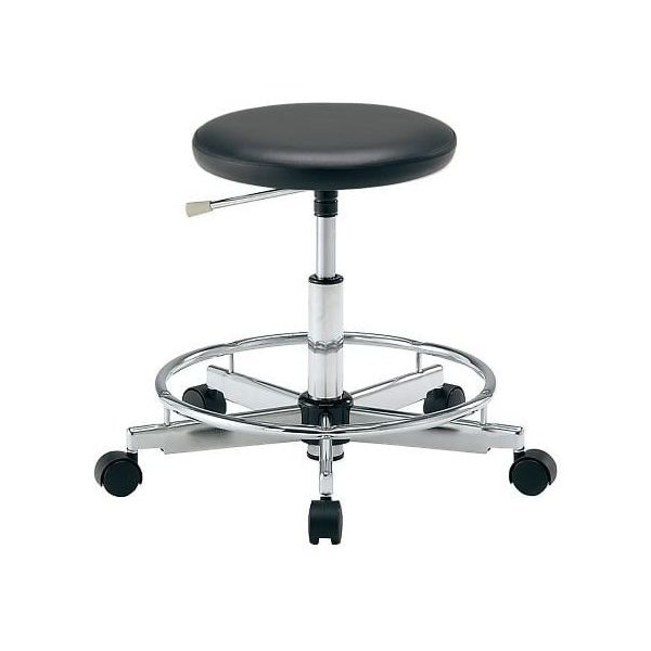 アズワン カラフルラウンドチェア ブラック LRN-BKR 1個 4-2544-01（直送品）