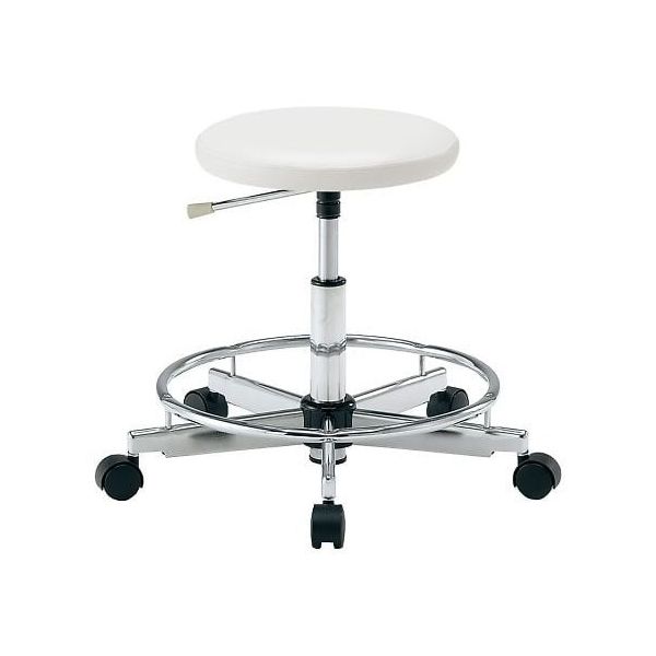 アズワン カラフルラウンドチェア ホワイト LRN-WR 1個 4-2544-05（直送品）