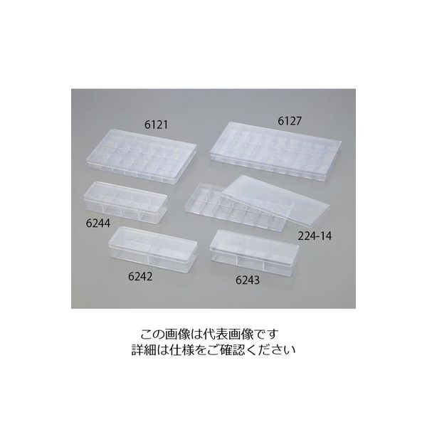 アズワン スチロール角型分割ケース 200×72×41mm 2分割 12個入 4-2275-01 1箱(12個)（直送品）