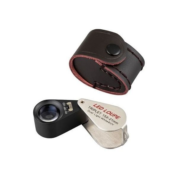 アズワン LEDライト付15倍ルーペ LP-15XDL 1個 4-2240-01（直送品）