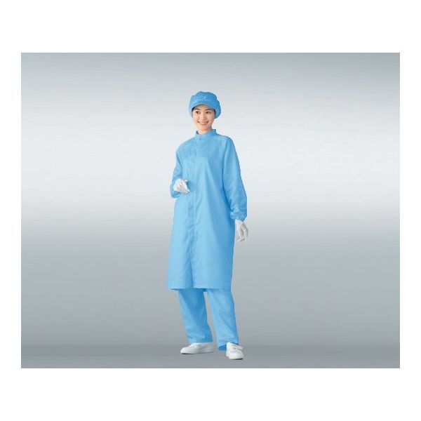 アズワン 無塵衣AS207C(男女兼用コート) ブルー 5L 6-7591-07 1着（直送品）