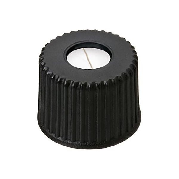 アズワン オートサンプラー用バイアル用 黒キャップ+スリットセプタム(PTFE/シリコン) 100個入 6232178 1袋(100個)（直送品）