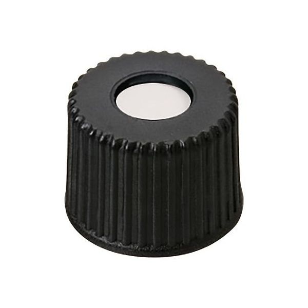 アズワン オートサンプラー用バイアル用 黒キャップ+セプタム(PTFE/シリコン) 100個入 9003484 1袋(100個)（直送品）