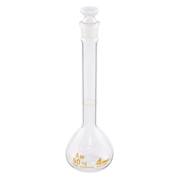 アズワン メスフラスコ(JCSS校正付) 白 50mL 1-8565-05-24 1本（直送品）