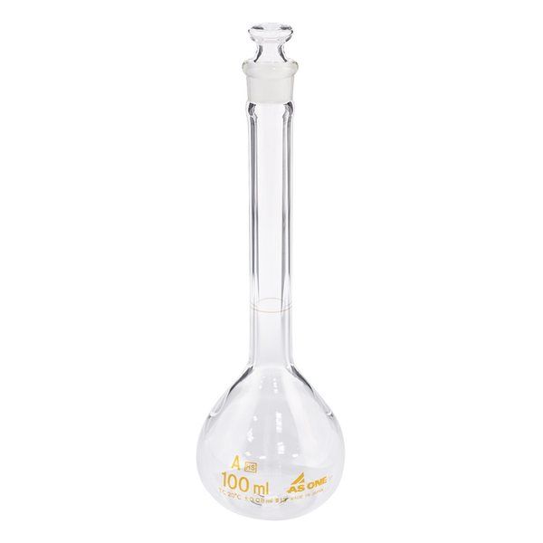 アズワン メスフラスコ(JCSS校正付) 白 100mL 1-8565-06-24 1本（直送品）