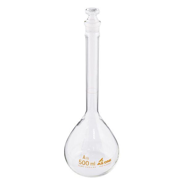 アズワン メスフラスコ(JCSS校正付) 白 500mL 1-8565-09-24 1本（直送品）