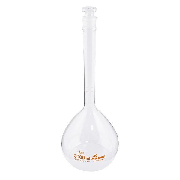 アズワン メスフラスコ(JCSS校正付) 白 2000mL 1-8565-11-24 1本（直送品）