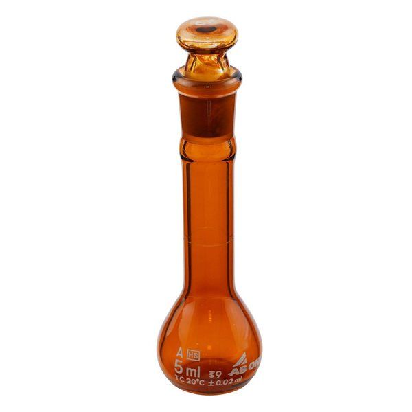 アズワン メスフラスコ(JCSS校正付) 茶 5mL 1-8565-21-24 1本（直送品）