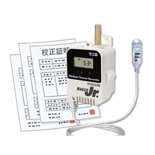 アズワン ワイヤレスデータロガー 温度・湿度各1ch(外付け)おんどとりRTR500Bシリーズ 子機 校正証明書付 RTR503BL 1個（直送品）