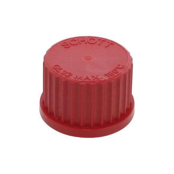 柴田科学 ねじ口瓶交換用キャップ(デュラン(R)) 赤 017200-322A 1個 4-2400-02（直送品）
