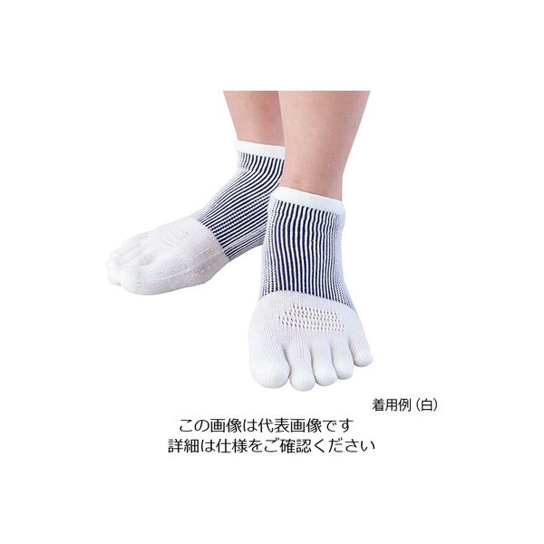 中部物産貿易 3Dエアメッシュソックス(5本指ソックス) ショート丈 橙 AS-05 1足 4-1417-05（直送品）