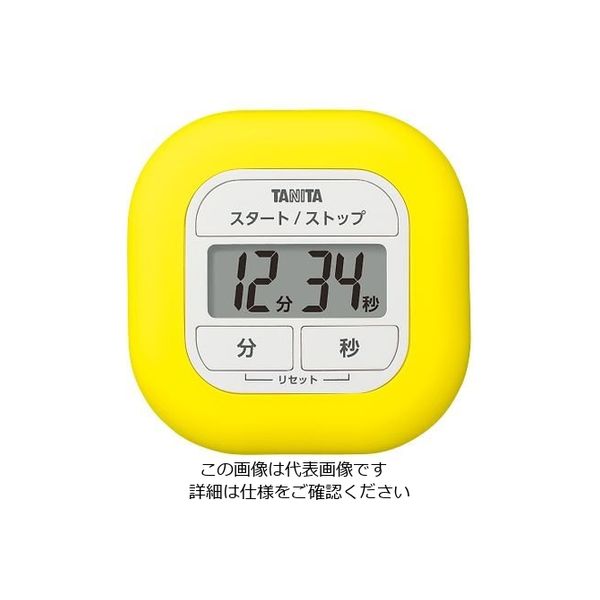 タニタ くるっとシリコンタイマー 黄 TD-420-YL 1個 4-2804-03（直送品）
