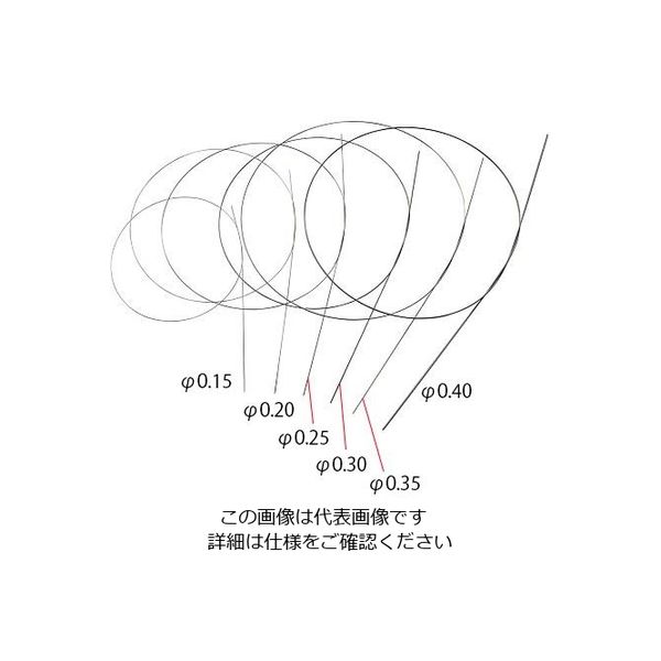 アズワン 超弾性ニッケルチタンワイヤー Φ0.20±0.01mm 4-1585-05 1本（直送品） - アスクル