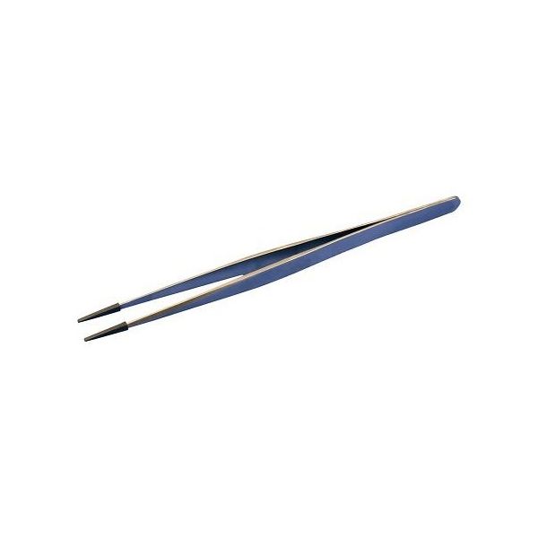 ピエゾパーツ 先端ゴムキャップ付ピンセット Feather Pick 140×8mm ストレート TS-140 1本 4-2481-03（直送品）