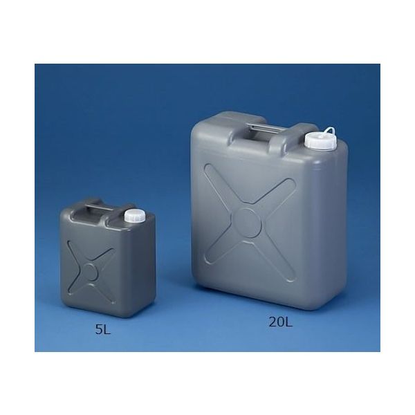 ニッコー・ハンセン 平角缶(1ケ口) 20L グレー 1本 1045ー03 10-4503-55（直送品）