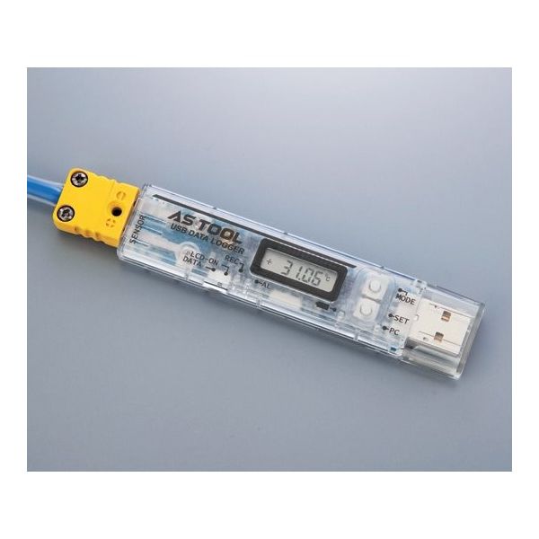 アズワン 熱電対データロガー(センサー付) 突き刺しセンサー(リード) RX-450KL 1セット 4-2084-02（直送品）