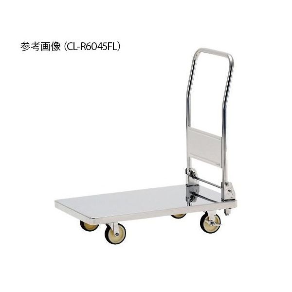 テックサス ハンドル折りたたみ式ステンレス台車 R加工 CL-R9060FL-MC 1台 4-1966-03（直送品）
