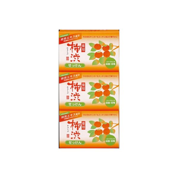 熊野油脂 薬用 柿渋石けん 4513574028517 1セット(3個×12)（直送品）