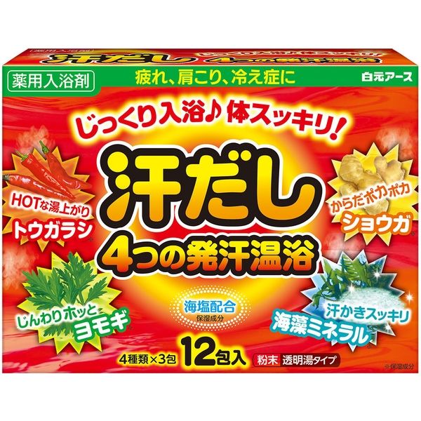 白元アース 汗だし4つの発汗温浴 4901559220313 1セット（12包×10）（直送品）