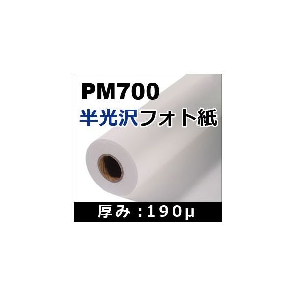ケイエヌトレーディング 半光沢フォト紙 610mm×30m PM700 1本 62-9218-12（直送品）