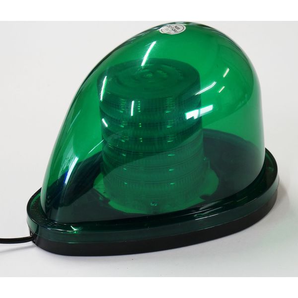 グリーンクロス ＬＥＤ流線型回転灯　（緑）　１２Ｖ２４Ｖ兼用 1108130501 1個（直送品）