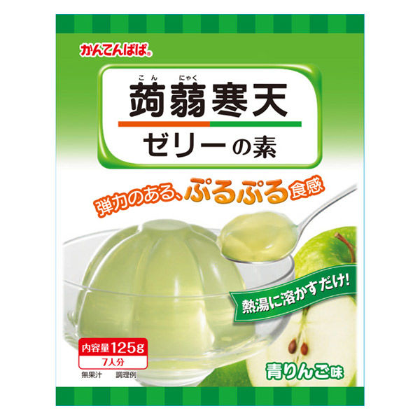 伊那食品工業 かんてんぱぱ 蒟蒻寒天ゼリーの素 青りんご味 293 1個