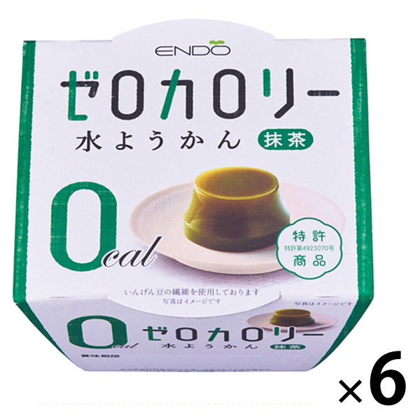 遠藤製餡 ゼロカロリー水ようかん抹茶 90g 6個