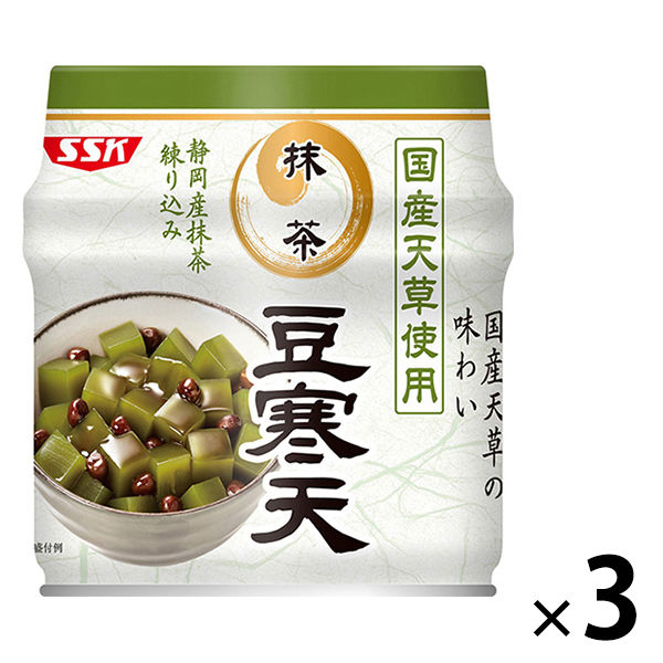 清水食品 国産天草使用 抹茶豆寒天 1セット（3缶）