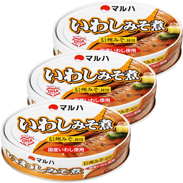 マルハニチロ マルハ いわしみそ煮 100g 1セット（3個） - アスクル