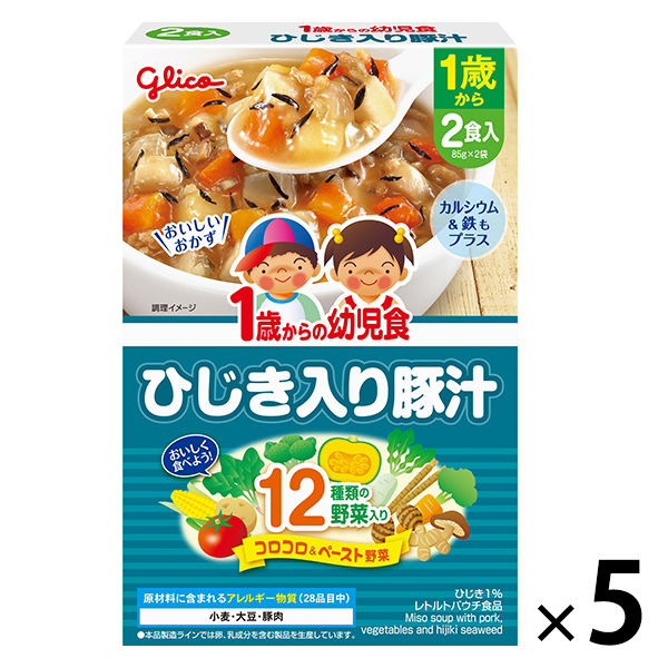 購買 江崎グリコ１歳からの幼児食 ひじき入り豚汁 170g（85g×2） 1セット（2個） ベビーフード 離乳食