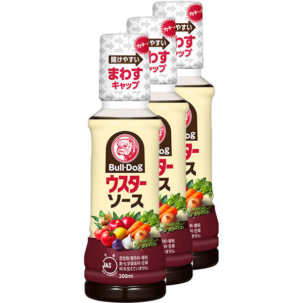 ブルドック ウスターソース200ml 3本