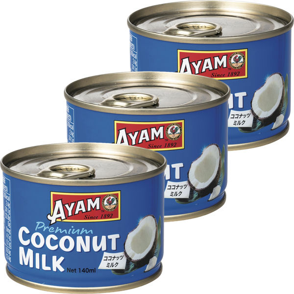 日仏貿易 ココナッツミルク プレミアム 140ml 1セット（3個）