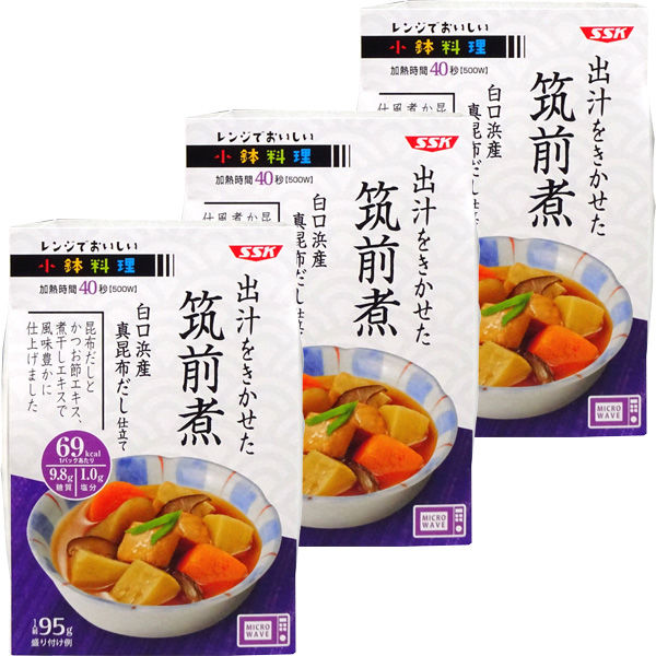 清水食品 レンジでおいしい！小鉢料理 出汁をきかせた筑前煮 95g 1セット（3個）