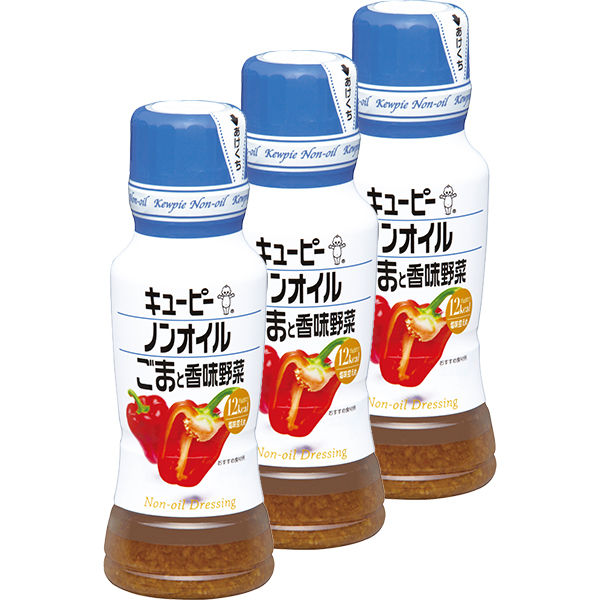 キユーピー ノンオイルごまと香味野菜 180ML 3個