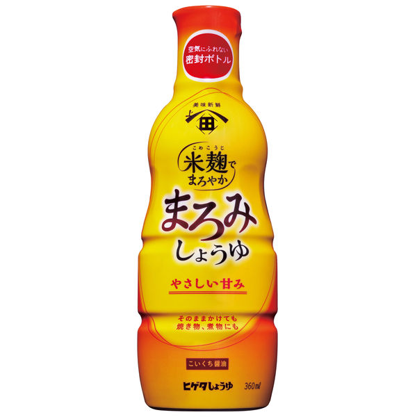 ヒゲタ 米麹でまろやかまろみしょうゆ 360ml 1本