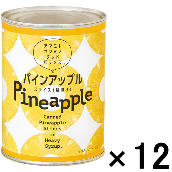 三菱食品 パインアップル スライス（タイ産） 565g 1セット（12缶）