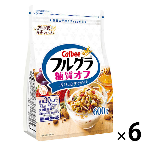 カルビー フルグラ糖質オフ 600g 1セット（6袋） シリアル・フレーク　シリアル