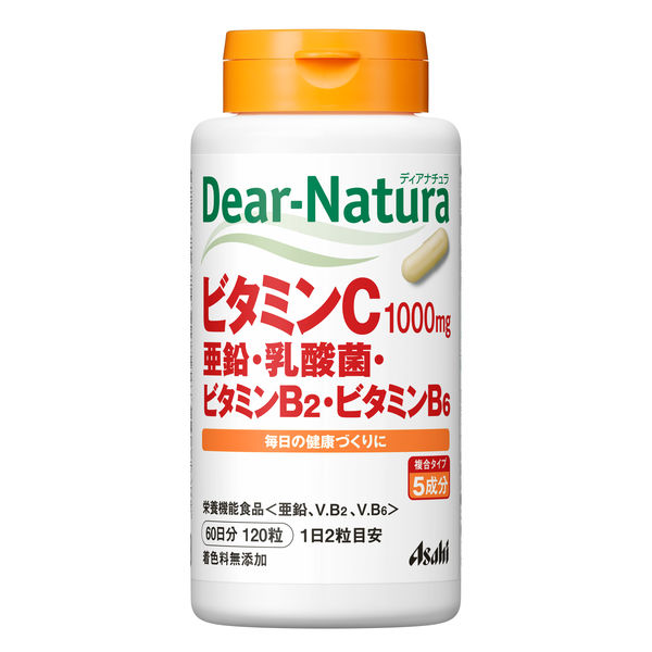 ディアナチュラ（Dear-Natura） ビタミンC・亜鉛・乳酸菌・VB2・VB6 60日分（120粒） アサヒグループ食品 サプリメント