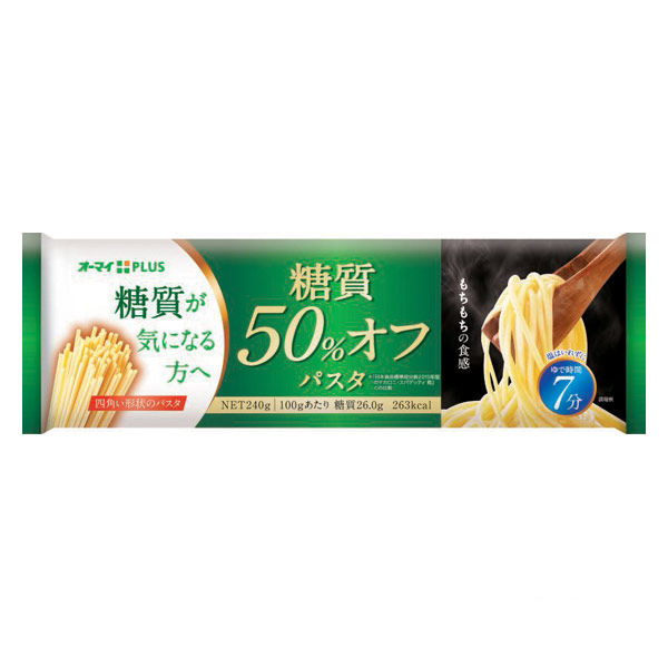 ニップン オーマイPLUS（プラス） 糖質50%オフパスタ 240g 1個