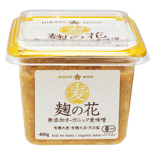 麹の花 無添加オーガニック麦味噌 400g 1個