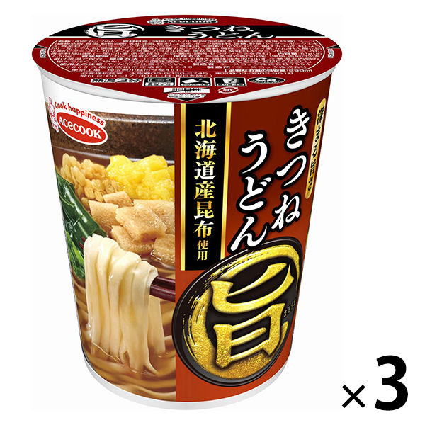 エースコック まる旨 きつねうどん 1セット（3個） - アスクル