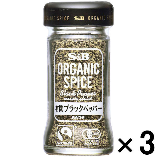 オーガニック ブラックペッパー organic 100g 3個セット 国内初の直営