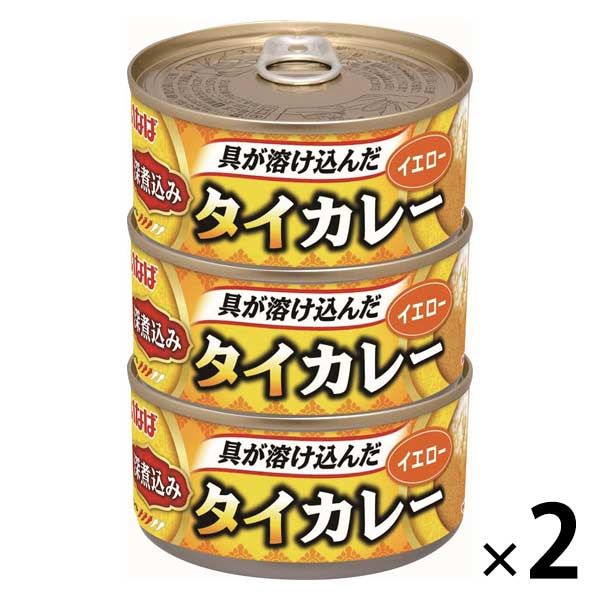 いなば食品 いなば 深煮込みタイカレーイエロー 3缶セット×2個